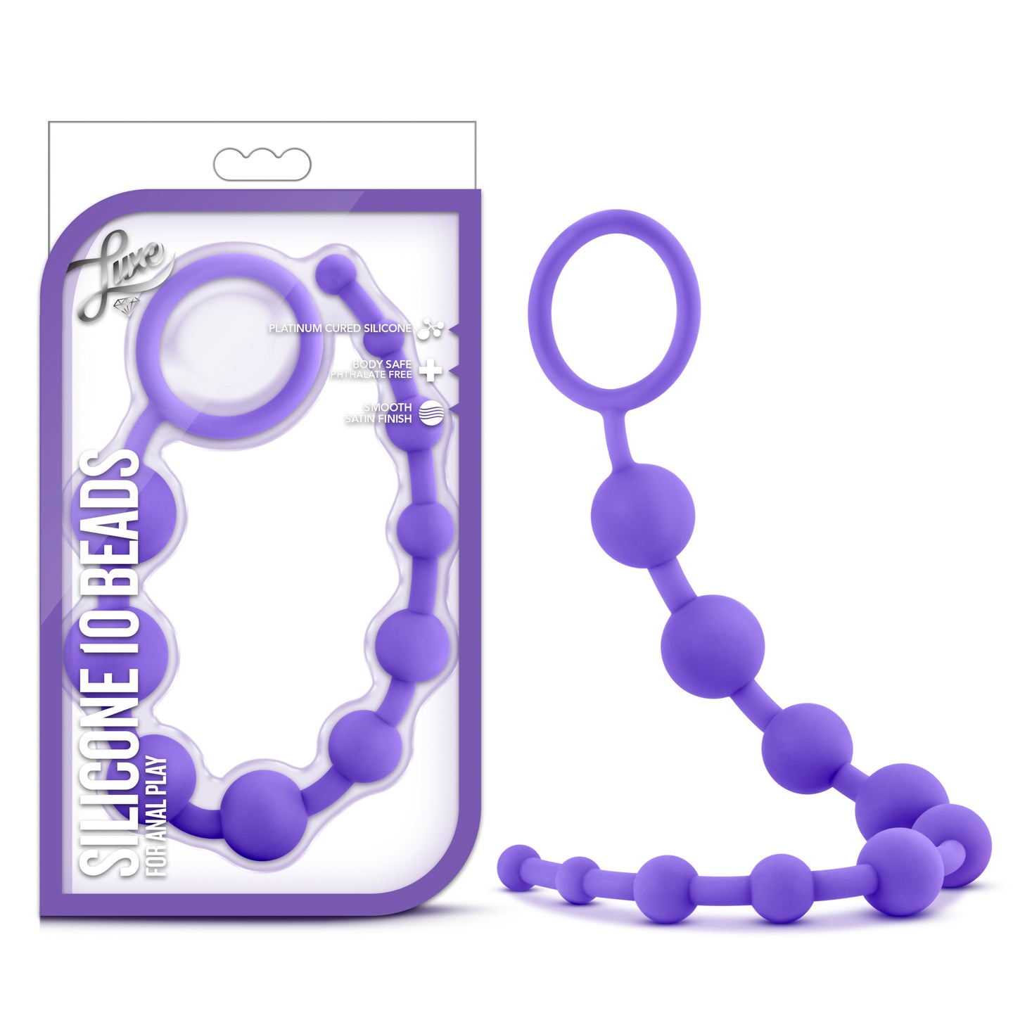 Luxe Silicone 10 Beads Purple