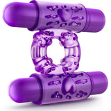 Play With Me Double Play Dual Vibrating Cock Ring Purple