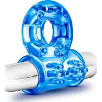 Stay Hard 10 Function Vibrating Bull Ring Blue