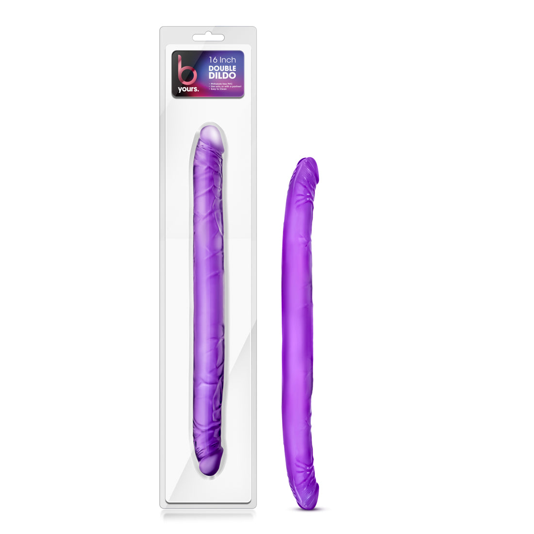 B Yours Double Dildo Purple 16in