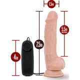 Dr Skin Dr Tim 7.5in Vibrating Cock with Suction Cup Vanilla