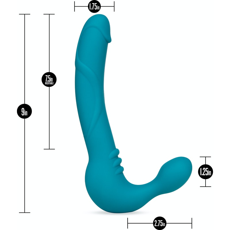 Temptasia Luna Strapless Silicone Dildo Teal