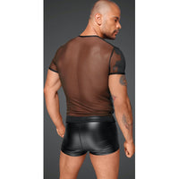 Tulle Men Shirt With Decorative PVC Pleats