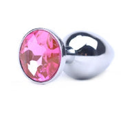 Metal Butt Plug Pink Small