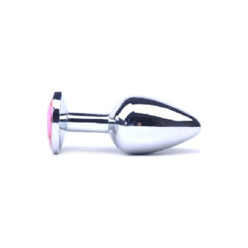 Metal Butt Plug Pink Small