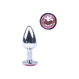 Metal Butt Plug Pink Small