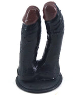 Double Dildo w Suction Black