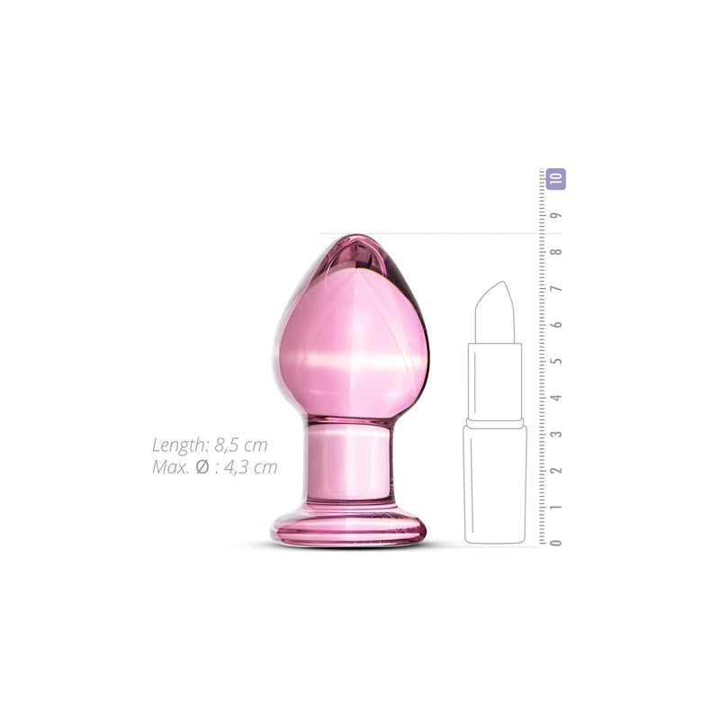 Glass Buttplug Pink