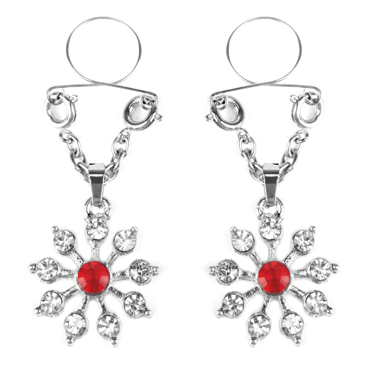 Ruby and Diamond Star Nipple Jewellery