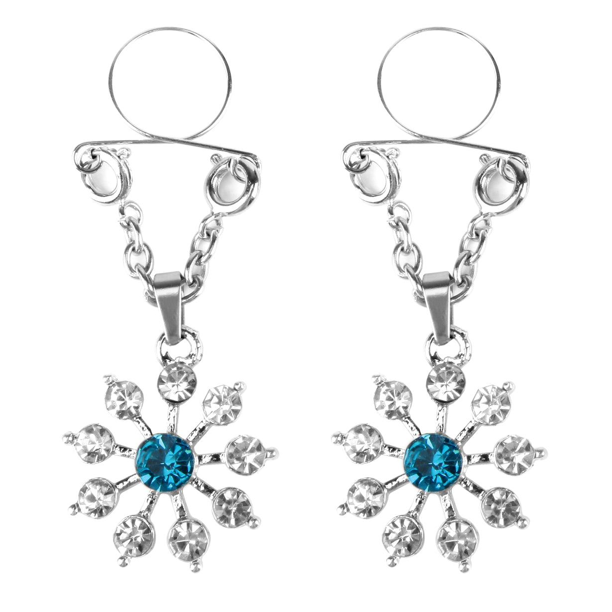 Sapphire and Diamond Star Nipple Jewellery