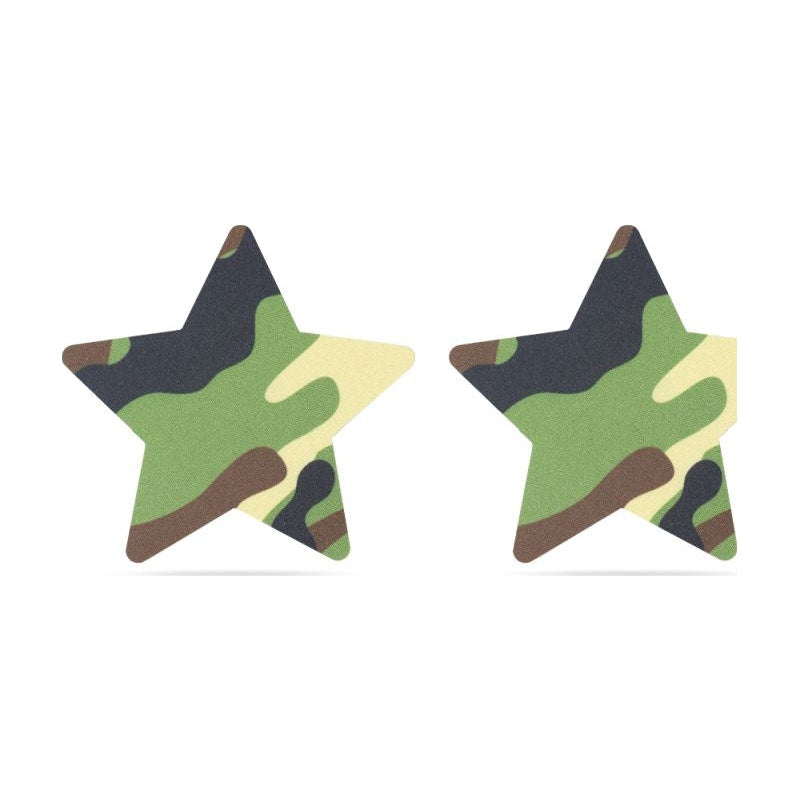 Camo Stars and Heart Nipple Pasties Twin Pack