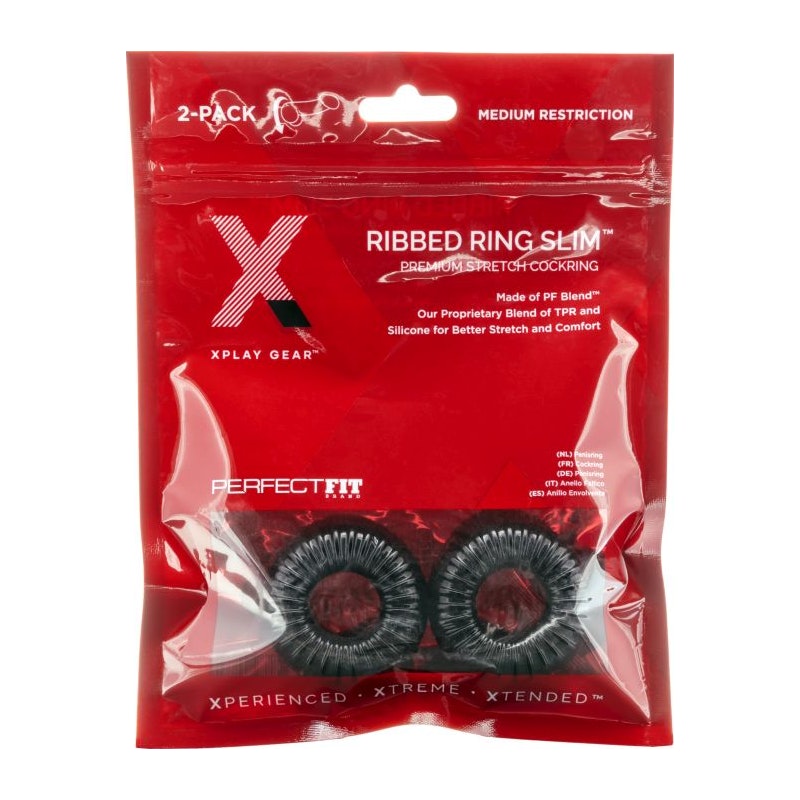 Xplay Ribbed Ring and Ribbed Ring Slim Combo Pack