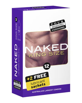 Four Seasons Naked King Size Condom 12 Pc