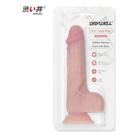 Realistic Silicone Cock w Suction 8.5in