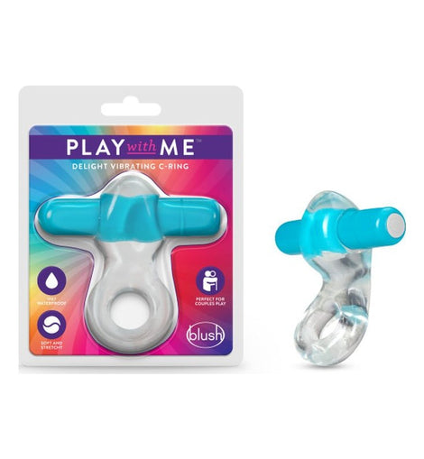 Play  with  Me Vibrating Cock Ring Blue