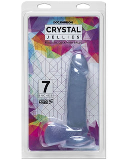7 in Realistic Cock With Balls Clear