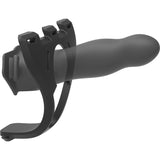 Be Daring 7in Bulbed Dong 2 Pc Hollow Silicone Strap-On Set