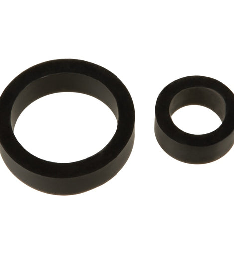 Silicone Cock Rings Double Pack Black