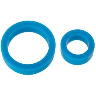 Silicone Cock Rings Double Pack Blue