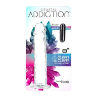 Crystal Dildo Straight 8in Clear