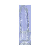 Crystal Dildo w Balls 6in Clear