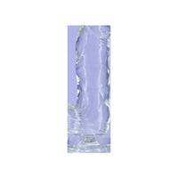 Crystal Dildo w Balls 6in Clear