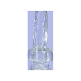 Crystal Dildo w Balls 8in Clear