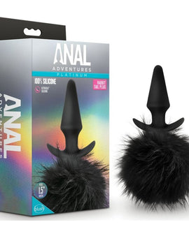 Anal Adventures Platinum Rabbit Tail Plug