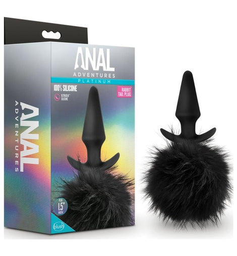 Anal Adventures Platinum Rabbit Tail Plug