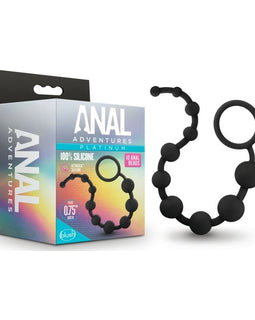 Anal Adventures Platinum Silicone 10 Anal Beads