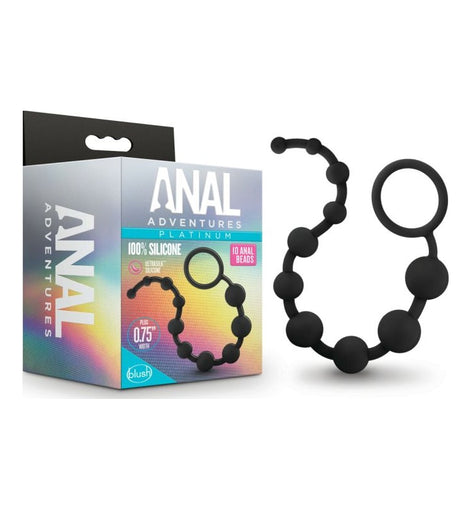 Anal Adventures Platinum Silicone 10 Anal Beads