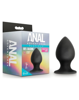 Anal Adventures Platinum Silicone Anal Stout Plug Large