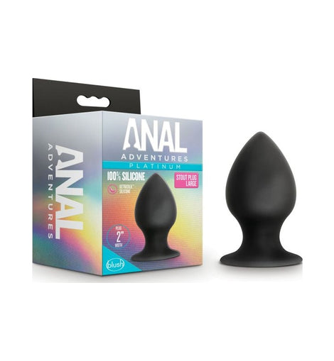 Anal Adventures Platinum Silicone Anal Stout Plug Large