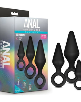 Anal Adventures Platinum Silicone Loop Plug Kit