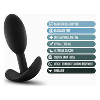 Anal Adventures Platinum Silicone Vibra Slim Plug Small