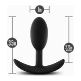 Anal Adventures Platinum Silicone Vibra Slim Plug Small