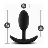Anal Adventures Platinum Silicone Vibra Slim Plug Medium