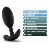 Anal Adventures Platinum Silicone Vibra Slim Plug Medium