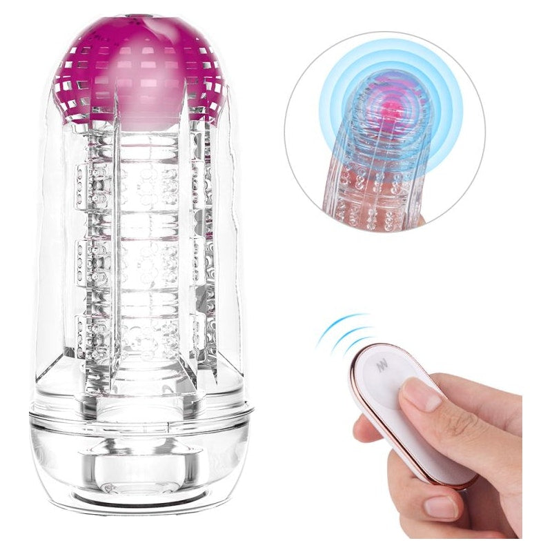 Space Capsule Masturbator Clear w Remote