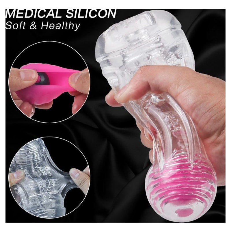 Space Capsule Masturbator Clear w Remote