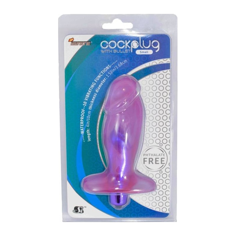 Small Cock Plug w Vibration Purple