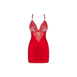 Lace Chemise and Thong 828 Red