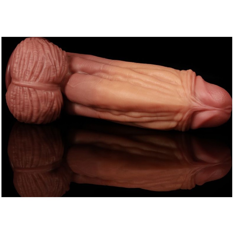 Dual layered Platinum Silicone Cock 10in