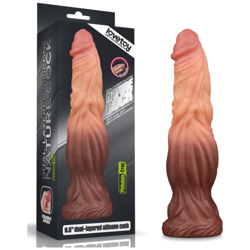 Dual layered Platinum Silicone Cock 9.5in