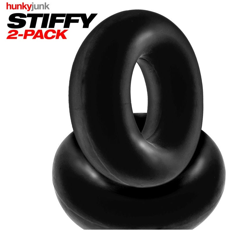 Hunky Junk Stiffy 2 Pc Bulge Cockrings Tar Ice