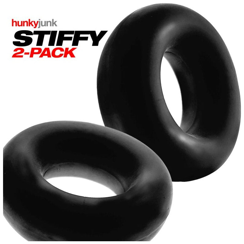 Hunky Junk Stiffy 2 Pc Bulge Cockrings Tar Ice