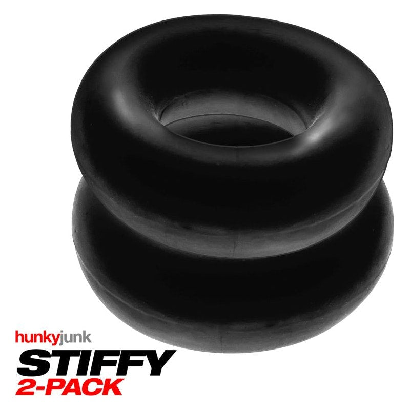 Hunky Junk Stiffy 2 Pc Bulge Cockrings Tar Ice