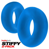 Hunky Junk Stiffy 2 Pc Bulge Cockrings Teal Ice