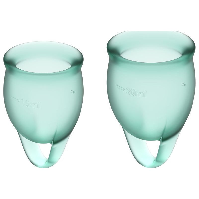 Feel confident Menstrual Cup Dark Green 2pcs