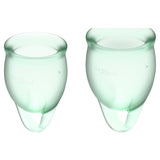 Feel confident Menstrual Cup Light Green 2pcs